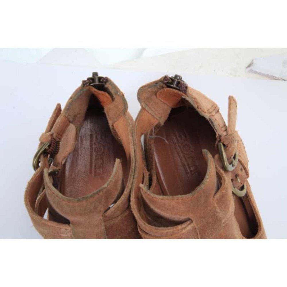 Born Kamilla Boots bootie back zip leather tan women shoes size 7 M - Picture 5 of 13